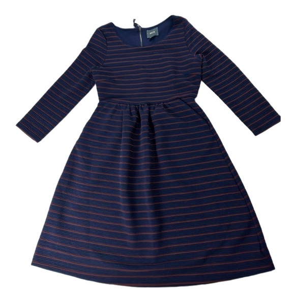 Maeve by Anthropologie Navy and Red Stripped Mini Dress Size 0 - Picture 1 of 7